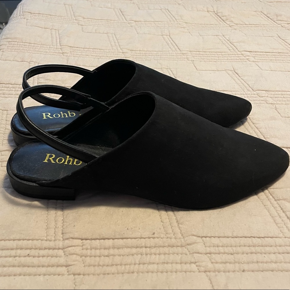 Black flat slides new w/o box